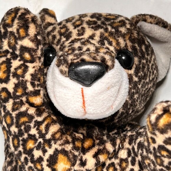 Beanfuls Playmates Toys Dottie Leopard Cat with Black Baby Boy Plush Stuffed Toy - Picture 2 of 13